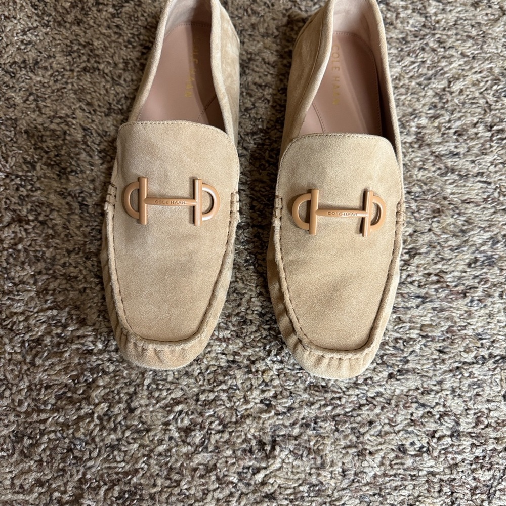 Cole Haan Tully tan suede driving Mocs Size 7.5 - Picture 4 of 13